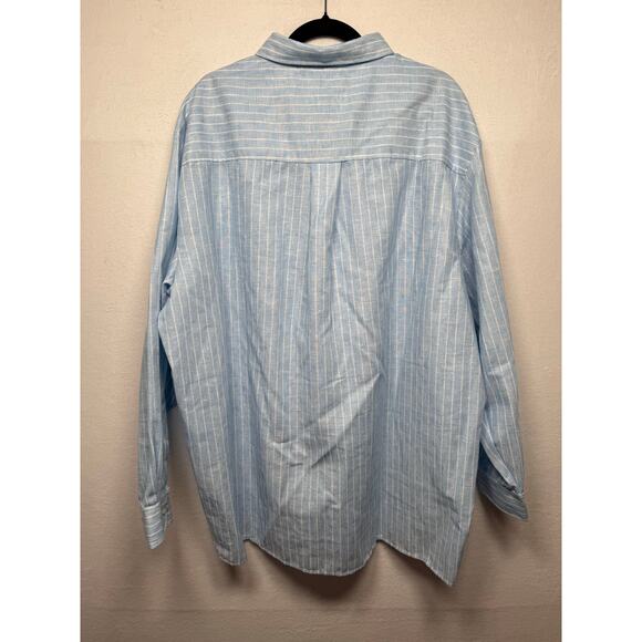 Winston Box Steve Linen Shirt, Size 2XLT, Classic. Lightweight, Casual - New - Picture 2 of 5